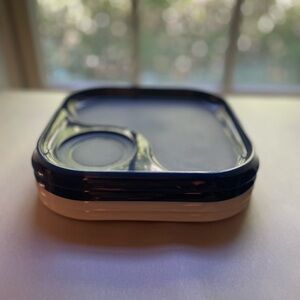 Ingrid Chicago Mid-Century Modern Snack Plates (Set of 4) Blue & White